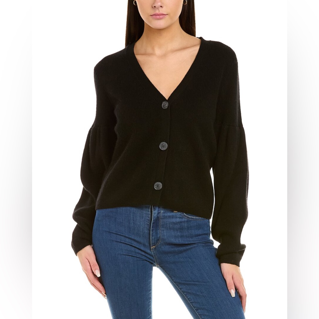 Nadaam Puff Sleeve Cashmere Cardigan - Us Medium